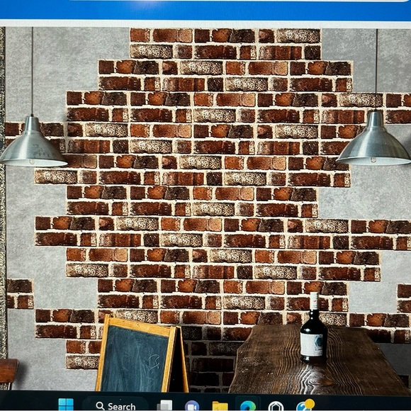 Faux Brick Self Adhesive Wall Sticker Red Brick - Picture 4 of 12